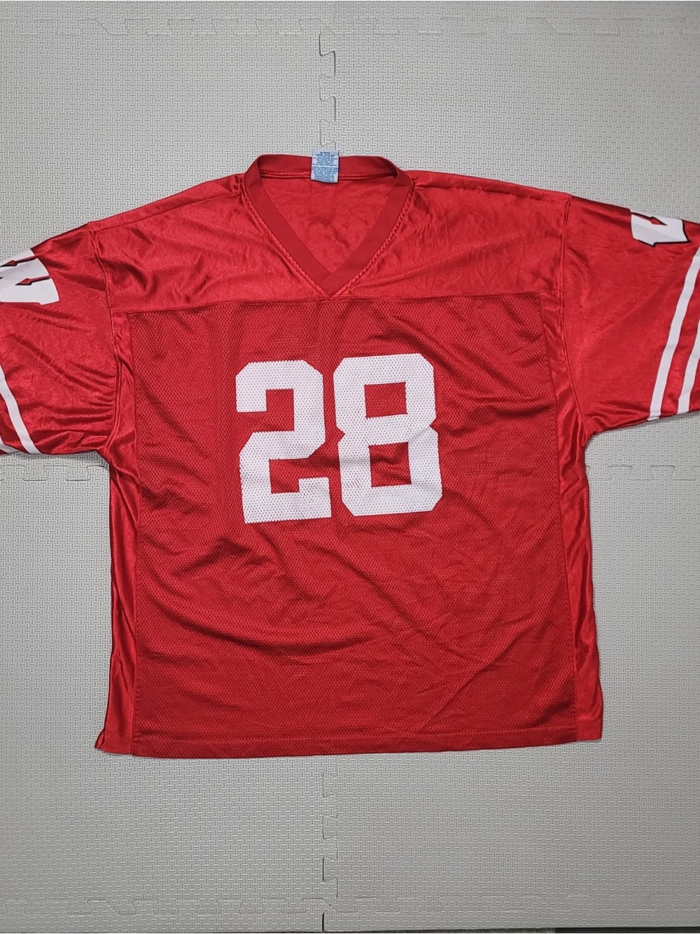 Wisconsin Badger Red Men's Football Jersey with White Number 28